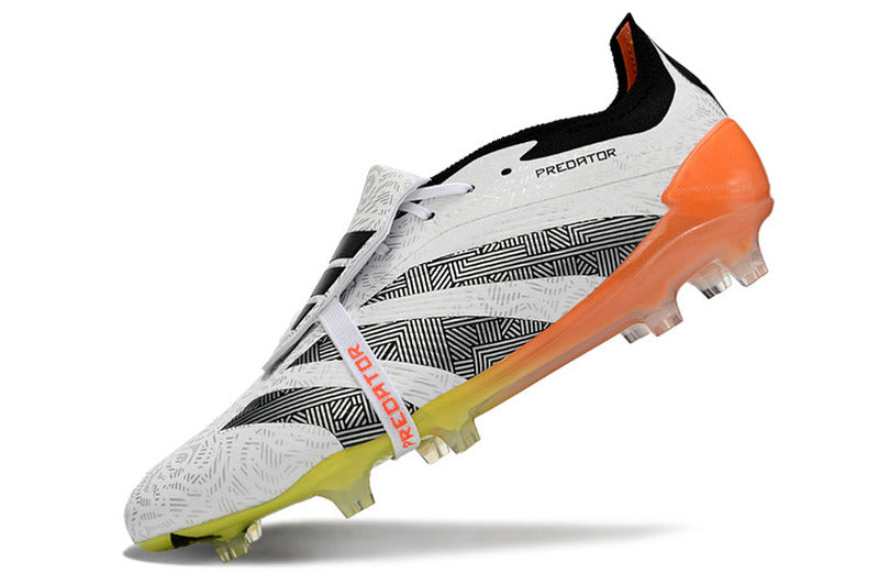 ADIDAS PREDATOR 24 FT ELITE CAMPO "STELLAR ICON" - BRANCA E LARANJA