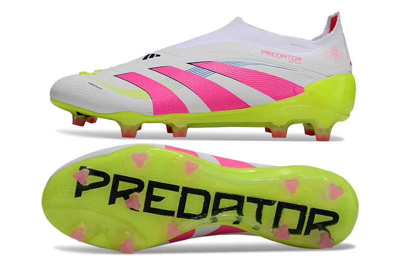 ADIDAS PREDATOR 25 LACELESS ELITE CAMPO - BRANCA E ROSA