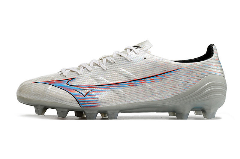 CHUTEIRA MIZUNO ALPHA JAPAN CAMPO "LAUNCH" - BRANCA E ROXA