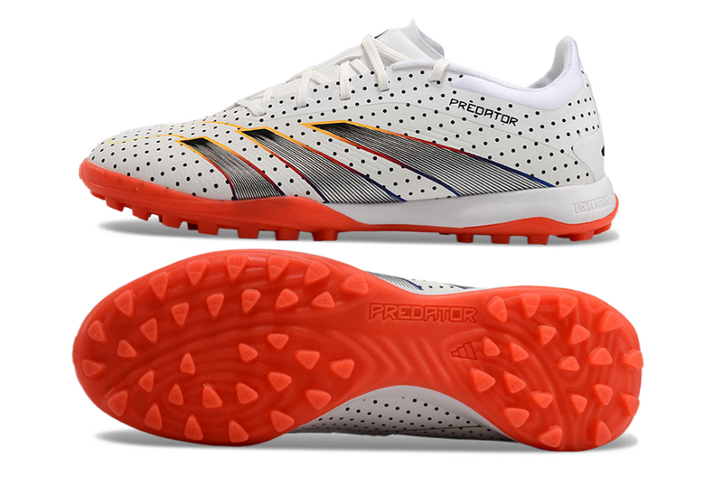 CHUTEIRA ADIDAS PREDATOR 24 ELITE SOCIETY - BRANCA, CINZA E VERMELHA