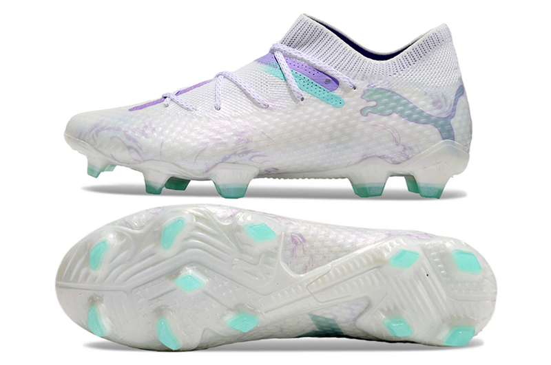 CHUTEIRA PUMA FUTURE 7 ULTIMATE CAMPO - BRANCA E AZUL