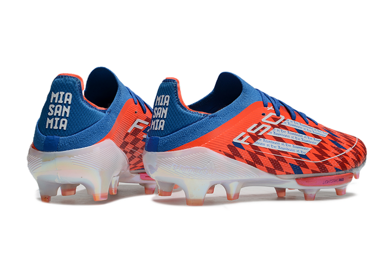 CHUTEIRA ADIDAS F50.1 LIGHTSTRIKE PRO ELITE CAMPO - LARANJA E AZUL