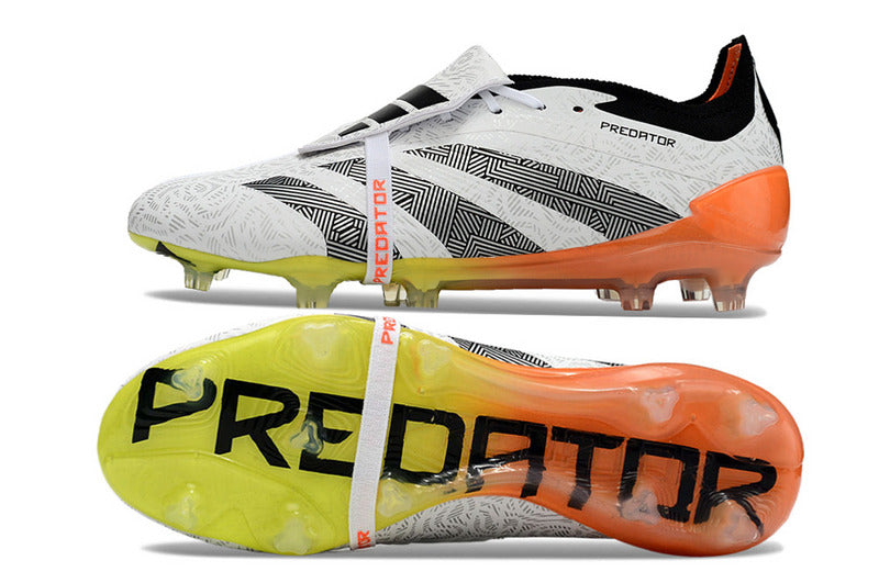 ADIDAS PREDATOR 24 FT ELITE CAMPO "STELLAR ICON" - BRANCA E LARANJA
