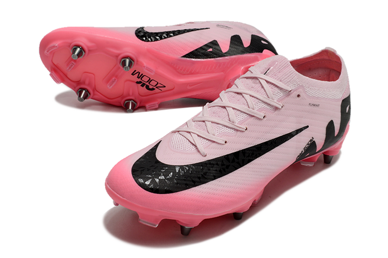 CHUTEIRA NIKE AIR ZOOM MERCURIAL VAPOR 15 ELITE TRAVA MISTA "MAD BRILLIANCE" - ROSA E PRETA
