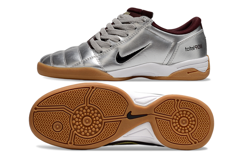 CHUTEIRA NIKE TOTAL 90 III FUTSAL - CINZA E VINHO