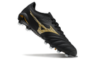 CHUTEIRA MIZUNO MORELIA NEO IV JAPAN CAMPO "AURUM" - PRETA E DOURADA