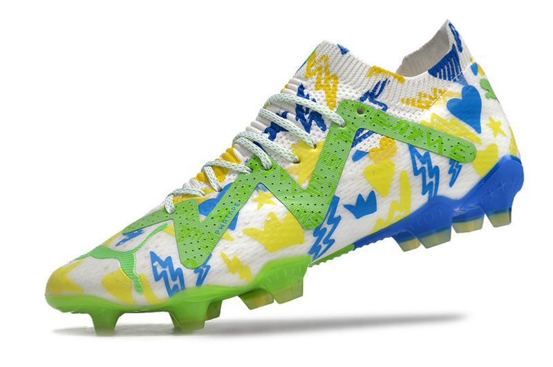 CHUTEIRA PUMA FUTURE ULTIMATE CAMPO "NEYMAR INSTITUTO" VERDE E AMARELA