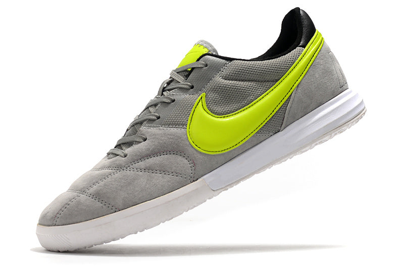 CHUTEIRA NIKE PREMIER II SALA FUTSAL - CINZA E AMARELA