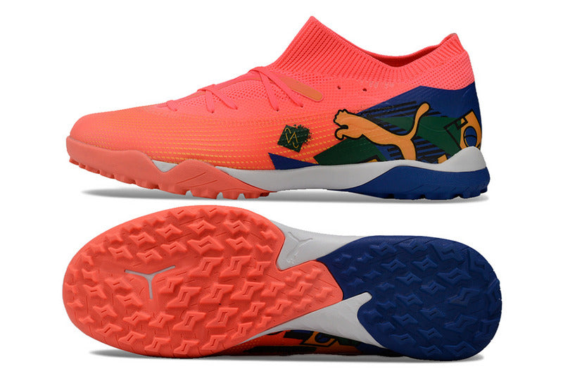 CHUTEIRA PUMA FUTURE 7 ULTIMATE SOCIETY - VERMELHA E AZUL