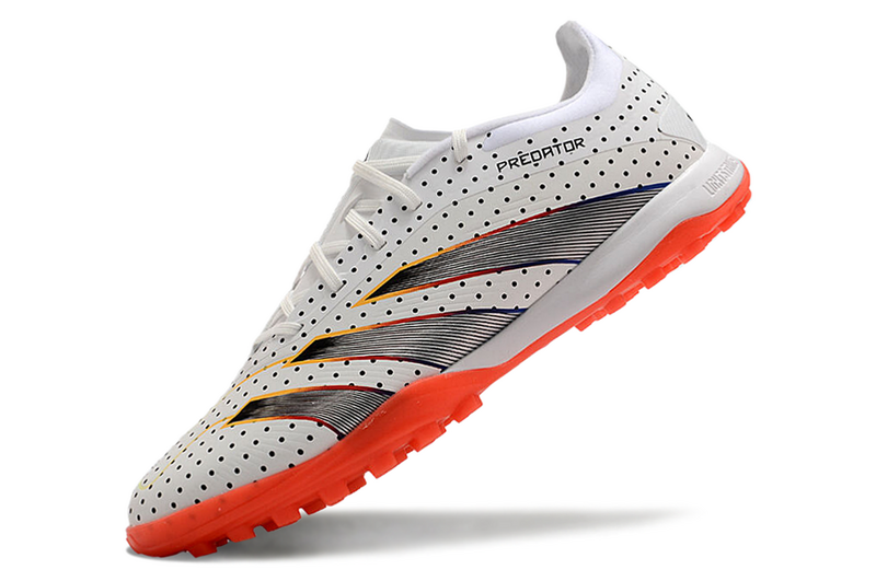 CHUTEIRA ADIDAS PREDATOR 24 ELITE SOCIETY - BRANCA, CINZA E VERMELHA