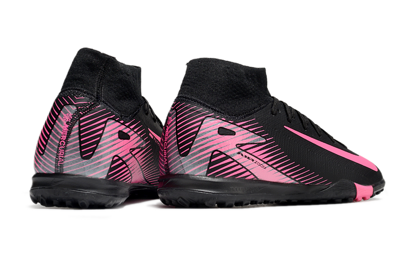 CHUTEIRA NIKE MERCURIAL AIR ZOOM SUPERFLY 10 ELITE SOCIETY - PRETA E ROSA