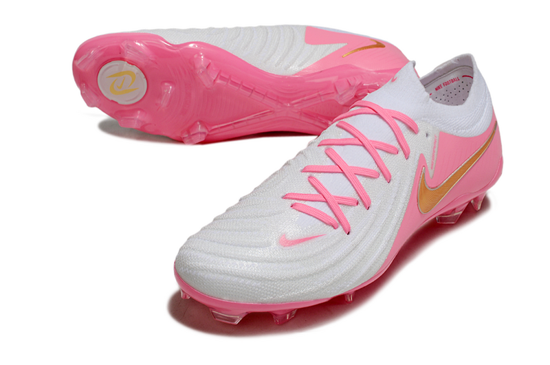 CHUTEIRA NIKE PHANTOM GX II ELITE CAMPO - BRANCA E ROSA