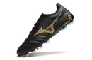 CHUTEIRA MIZUNO MORELIA NEO IV JAPAN CAMPO "AURUM" - PRETA E DOURADA
