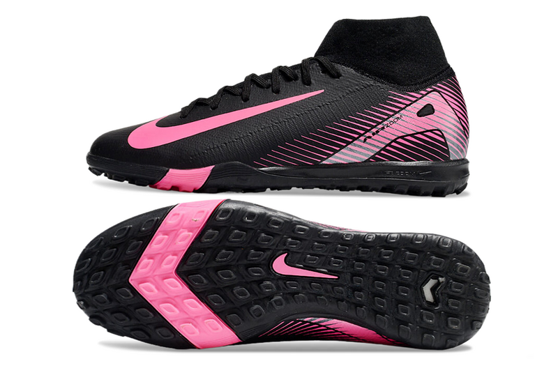 CHUTEIRA NIKE MERCURIAL AIR ZOOM SUPERFLY 10 ELITE SOCIETY - PRETA E ROSA