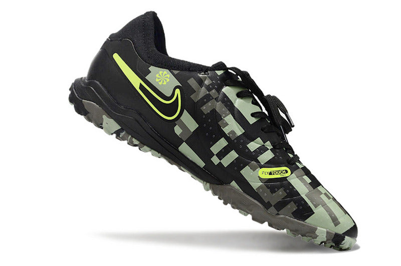 CHUTEIRA NIKE TIEMPO LEGEND 10 SOCIETY - CINZA, PRETA E AMARELA