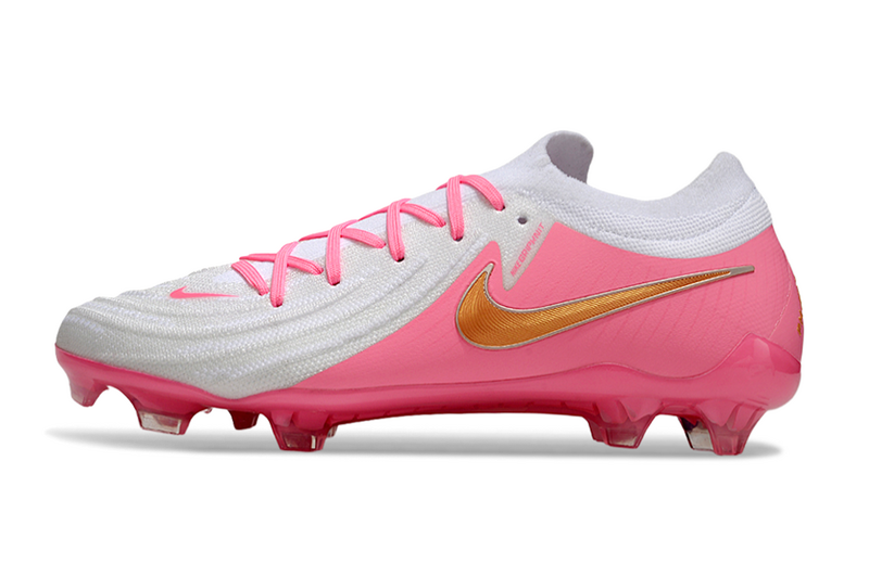 CHUTEIRA NIKE PHANTOM GX II ELITE CAMPO - BRANCA E ROSA