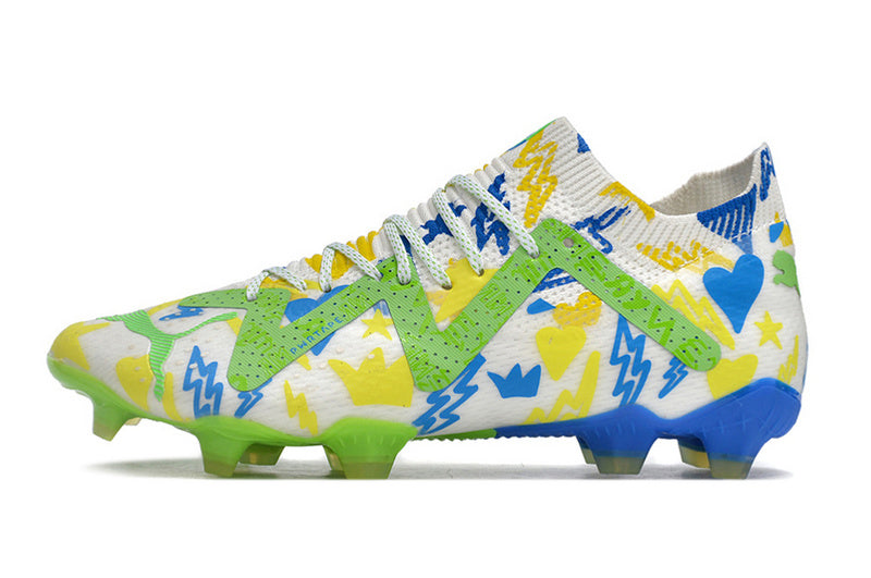 CHUTEIRA PUMA FUTURE ULTIMATE CAMPO "NEYMAR INSTITUTO" VERDE E AMARELA