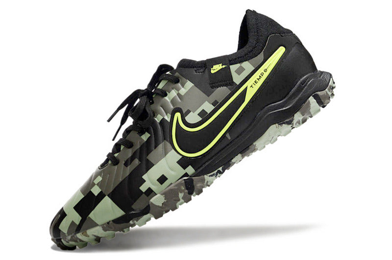 CHUTEIRA NIKE TIEMPO LEGEND 10 SOCIETY - CINZA, PRETA E AMARELA