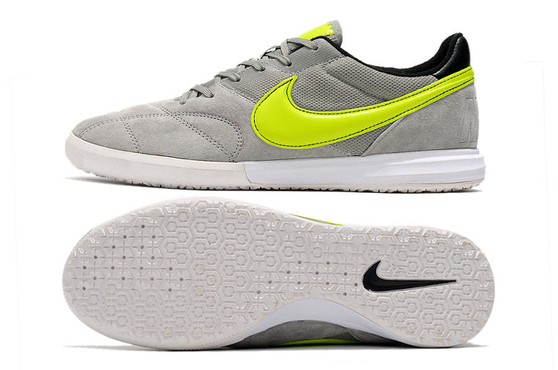 CHUTEIRA NIKE PREMIER II SALA FUTSAL - CINZA E AMARELA