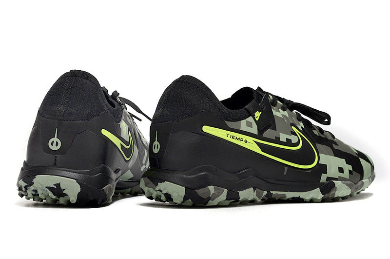 CHUTEIRA NIKE TIEMPO LEGEND 10 SOCIETY - CINZA, PRETA E AMARELA