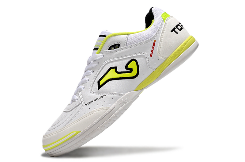 CHUTEIRA JOMA TOP FLEX FUTSAL - BRANCA E AMARELA