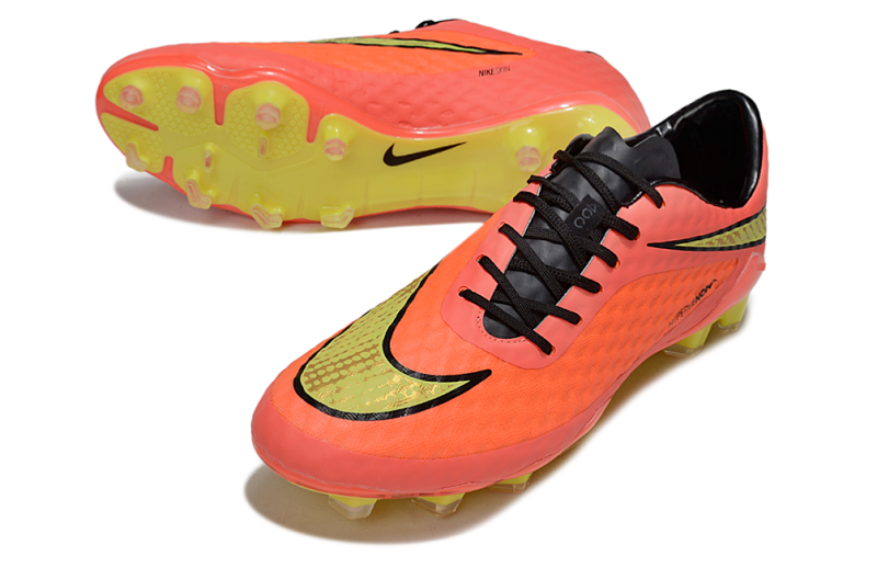CHUTEIRA NIKE HYPERVENOM SE ELITE CAMPO - SALMÃO E AMARELA