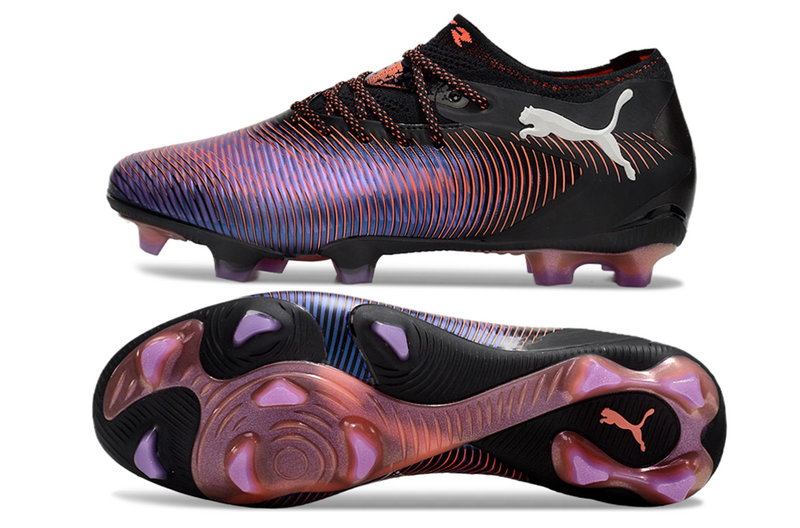 CHUTEIRA PUMA FUTURE 8 ULTIMATE LOW CAMPO - PRETA E ROXA