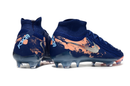 CHUTEIRA NIKE PHANTOM LUNA II ERLING HAALAND ELITE CAMPO "FORCE 9" - AZUL E LARANJA