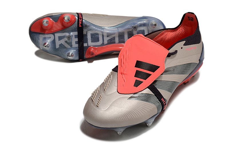 ADIDAS PREDATOR 24 FT ELITE TRAVA MISTA "VIVID HORIZON" - CINZA E LARANJA