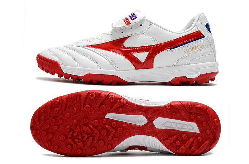 CHUTEIRA MIZUNO MORELIA II SOCIETY - BRANCA E VERMELHA