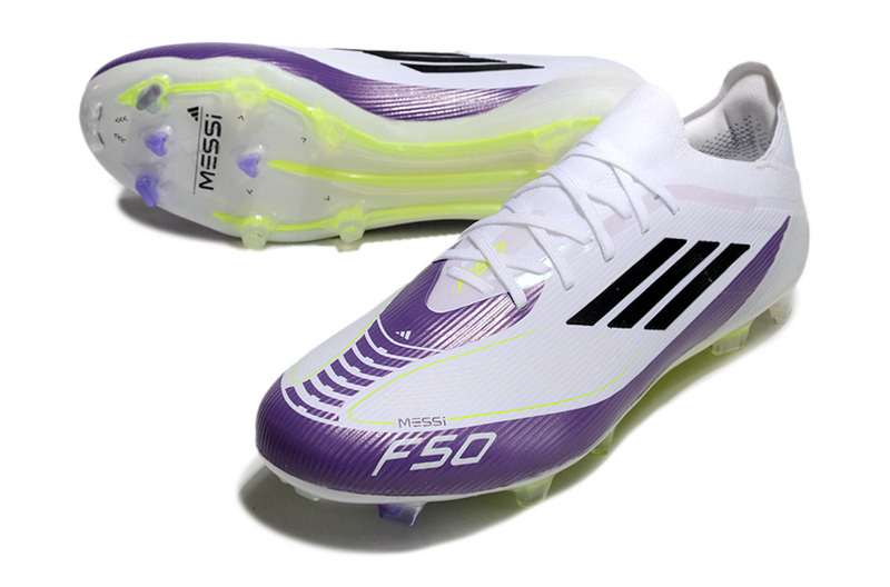 ADIDAS F50.1 ELITE CAMPO "TRIUNFO ESTELAR" - BRANCA E ROXO