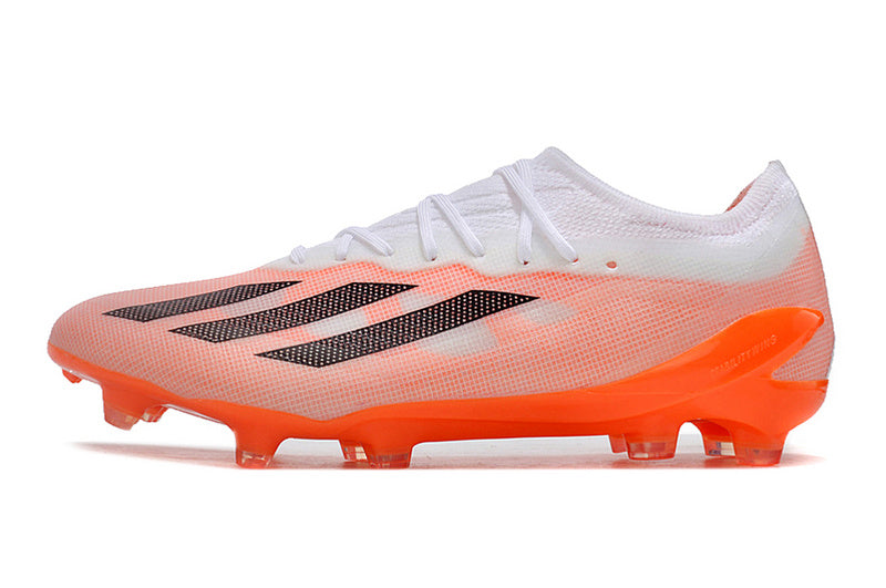 CHUTEIRA ADIDAS X CRAZYFAST.1 CAMPO - BRANCA E LARANJA