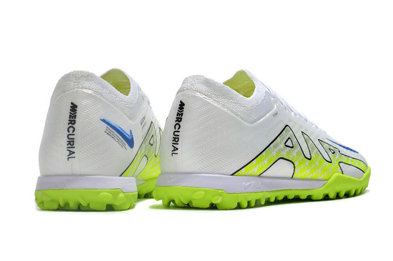 CHUTEIRA NIKE MERCURIAL AIR ZOOM VAPOR 15 ELITE SOCIETY - BRANCA E VERDE