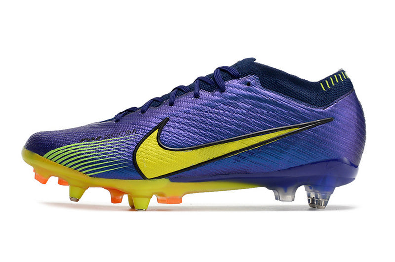 CHUTEIRA NIKE AIR ZOOM MERCURIAL VAPOR 15 ELITE TRAVA MISTA FIXA - ROXA E AMARELA