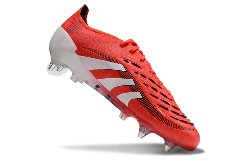 ADIDAS PREDATOR 25 ELITE TRAVA MISTA "PURE VICTORY" - VERMELHA E BRANCA