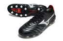 CHUTEIRA MIZUNO MORELIA NEO IV JAPAN CAMPO - PRETA E VERMELHA