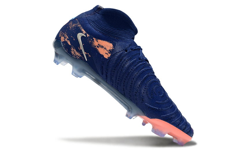 CHUTEIRA NIKE PHANTOM LUNA II ERLING HAALAND ELITE CAMPO "FORCE 9" - AZUL E LARANJA