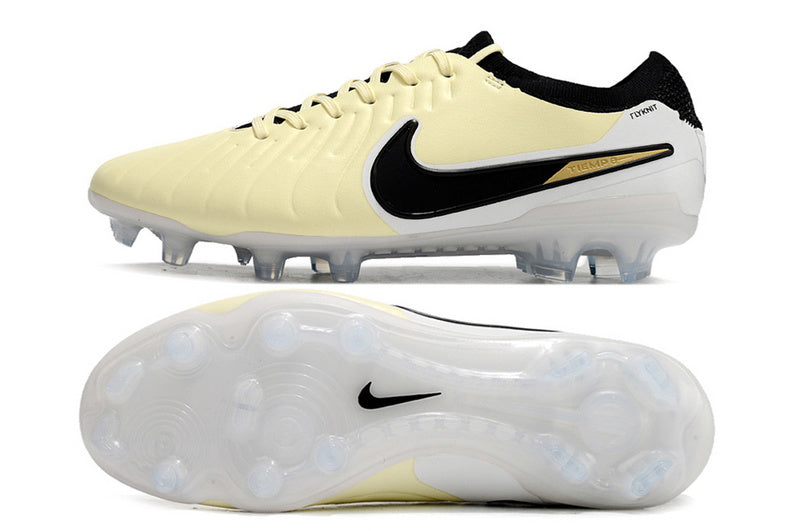 CHUTEIRA NIKE TIEMPO LEGEND 10 ELITE CAMPO - BEGE E BRANCA