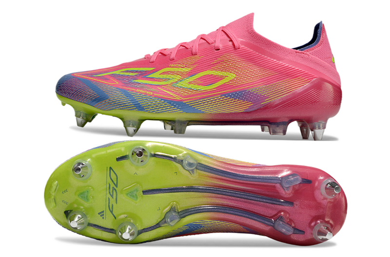 ADIDAS F50.1 ELITE TRAVA MISTA "MIAMI VICE" - ROSA E VERDE