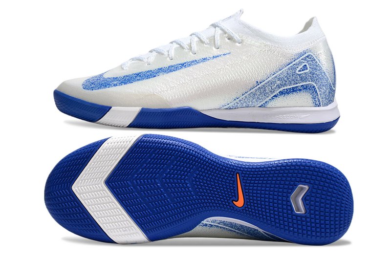 CHUTEIRA NIKE AIR ZOOM MERCURIAL VAPOR 16 ELITE FUTSAL "BLUEPRINT" - BRANCA E AZUL