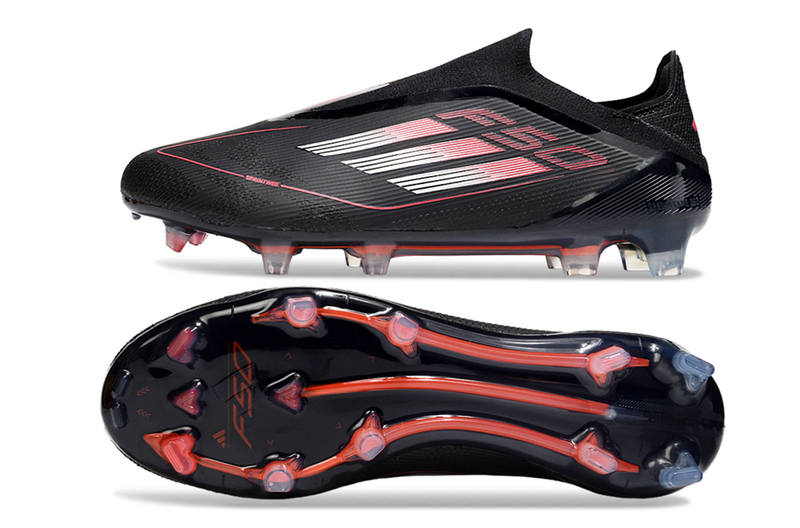 ADIDAS F50 LACELESS ELITE CAMPO "STEALTH VICTORY" - PRETA E VERMELHA