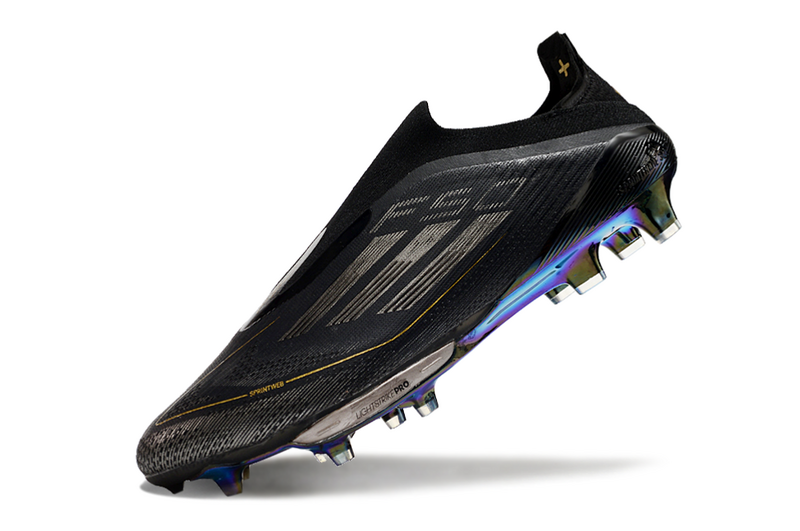 CHUTEIRA ADIDAS F50 LACELESS LIGHTSTRIKE PRO ELITE CAMPO "DARK SPARK" – PRETA
