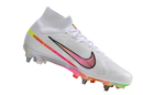 CHUTEIRA NIKE AIR ZOOM MERCURIAL SUPERFLY 9 ELITE TRAVA MISTA "RASHFORD" - BRANCA E ROSA