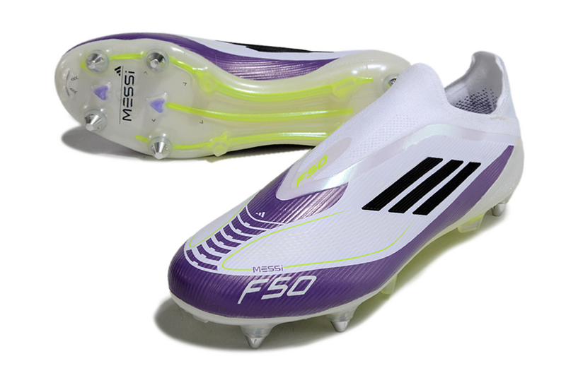 ADIDAS F50 LACELASS ELITE TRAVA MISTA "TRIUNFO ESTELAR" - BRANCA E ROXA