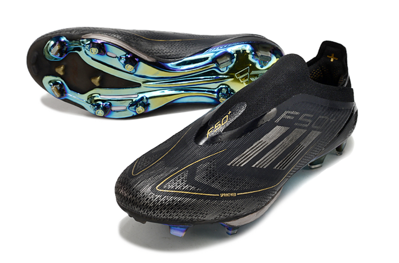 CHUTEIRA ADIDAS F50 LACELESS LIGHTSTRIKE PRO ELITE CAMPO "DARK SPARK" – PRETA