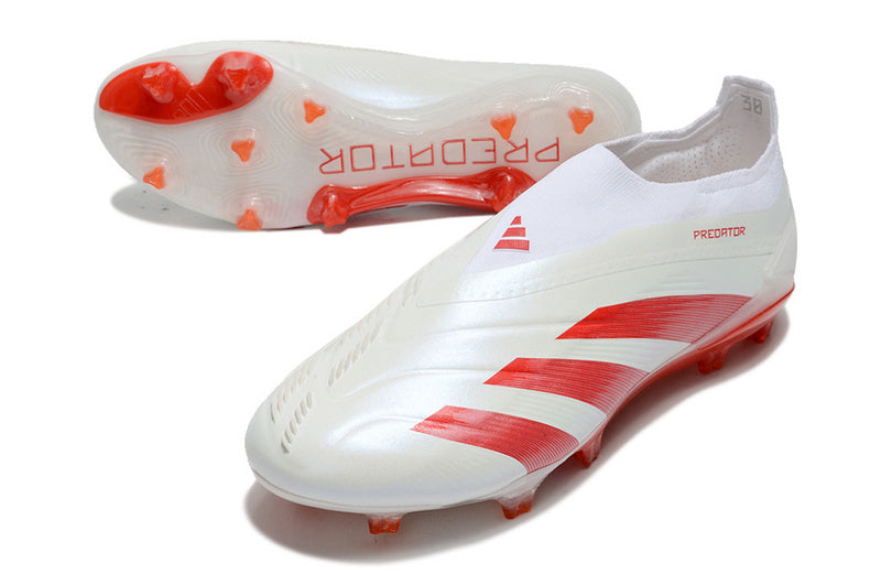 ADIDAS PREDATOR 24 LACELESS ELITE CAMPO "ARNOLD" - BRANCA E VERMELHA