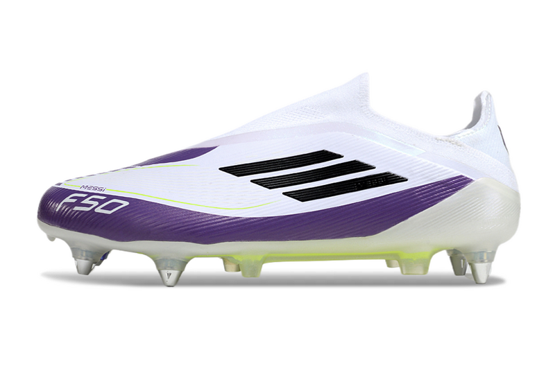 ADIDAS F50 LACELASS ELITE TRAVA MISTA "TRIUNFO ESTELAR" - BRANCA E ROXA