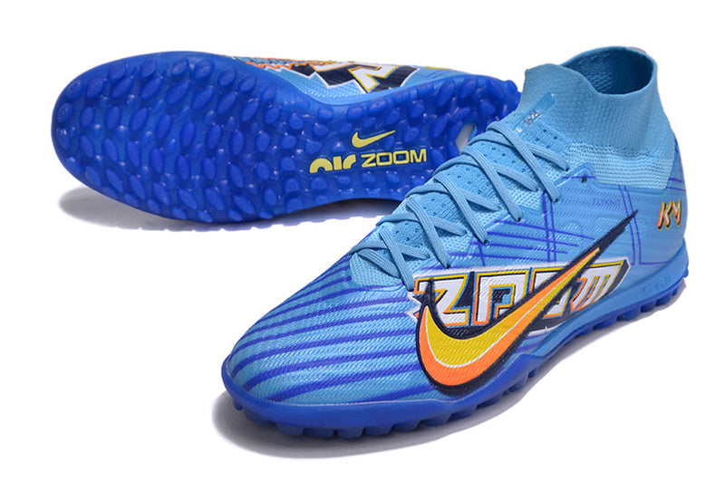 CHUTEIRA NIKE MERCURIAL AIR ZOOM SUPERFLY 9 ELITE SOCIETY "MBAPPE COMIC" - AZUL