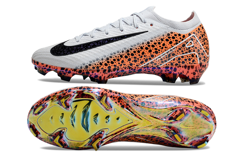 CHUTEIRA NIKE AIR ZOOM MERCURIAL VAPOR 16 ELITE CAMPO "ELECTRIC" - CINZA E LARANJA