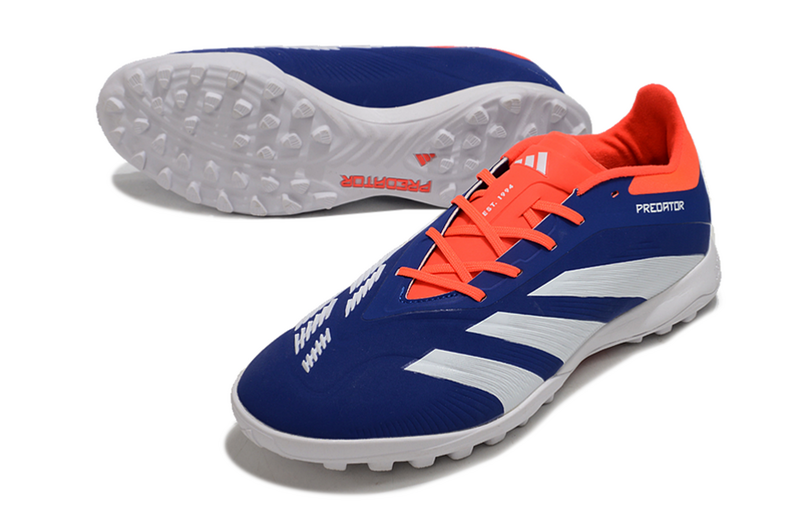 CHUTEIRA ADIDAS PREDATOR 24 ELITE SOCIETY "ADVANCEMENT" - AZUL, BRANCA E VERMELHA
